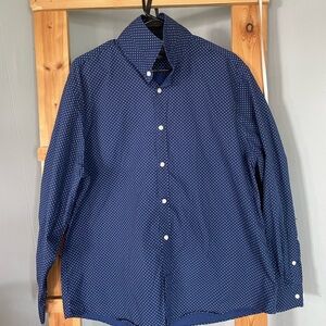 Michael Kors Men's Blue Polka Dot Shirt